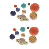 ibasenice 2 Sätze Planet 3D Stereo Modell Kugeln des Sonnensystems Puzzle-Spielzeug kinderzimmer zubehör Party Geschenke für Kinder Modelle Spielzeuge Solarsystem Spielzeug Solarsystem-Kit