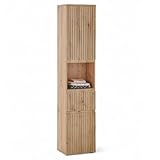 AUSTIN Badezimmer Hochschrank in Artisan Eiche Optik, Wildeiche Optik FSC-zertifiziert - Badezimmerschrank Bad Schrank mit viel Stauraum - 40 x 181 x 31 cm (B/H/T)