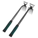 TOYANDONA 2 Stück Unkrautentferner Werkzeug Handliches Jäten Tool für Garten und Landwirtschaft Langlebig Ergonomischem für Einfache Anwendung