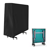 Venprodium 165×70×185cm Tischtennisplatte Abdeckung, Oxford Abdeckung Tischtennisplatte Outdoor, Wasserdichte Tischtennis Abdeckung Outdoor, Reißfest, für Outdoor und Indoor, Schwarz