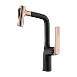 Ausziehbarer Küchenarmatur aus Kupfer mit 360-Grad-Drehung für einfaches Spülen – stilvolle und funktionale Küchenarmatur (Farbe: 5)