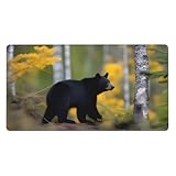 YYHWHJDE rge and Small Black Bears Picture Large Office Gaming Mauspad 40,6 x 74,9 cm: Starke Haftung und Haltbarkeit, präzise Kantenverriegelung