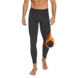 AKKQHH Thermo Unterhosen Herren Lange Warm Thermohose Männer Thermounterwäsche Winter Skiunterwäsche Fleece Funktionsunterwäsche Unterwäsche Hose(Dunkelgrau,XXL)