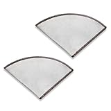 2pcs Feine Netzkaffeefilter Papierloser Wiederverwendbares Gießen Über Den Kaffeefilter Edelstahl Stähle Sieb Tropft Wiederverwendbares Gießen Übersät