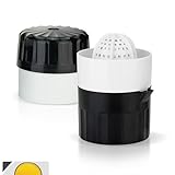 Börner Saftpresse • Zitruspresse für frische Obst- & Gemüsesäfte • Entsafter mit Saftbehälter • Orangenpresse & Zitronenpresse manuell • Handpresse • Fruchtpresse • Farbe: Schwarz