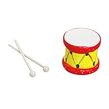 Yardwe 1 Satz Trommel mit Schlagstöcken Lifelike Mini Drum Modell für Puppenhaus Deko und DIY Projekte Hochwertige Miniaturmöbel für Kinderzimmer und Sammler