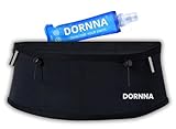 DORNNA Skinny W1 - Laufgürtel mit Trinkflasche 250ml, Startnummerngurt, Trinkgürtel für Männer und Frauen, Running Belt. (L-XL)