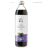 LOOV Bio Schwarzer Johannisbeersaft, 500 ml, reiner Saft, nicht aus Konzentrat, ohne Zuckerzusatz, ohne Wasserzusatz, hoher Gehalt an Antioxidantien und Vitamin C