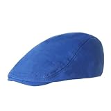 LZPCarra Herren Klamotten 1 Stück Ballonmütze für Herren, Baumwolle, weich, Stretch-Passform, Herrenmütze, Cabbie-Mütze für Herren Schirmmütze Mit Ohrenklappen Herren (Blue, One Size)