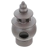 Abaodam Steinpavillon Ornamente Heimdekoration Terrarium Dekorationen Miniatur Gartenzubehör Garten Steinlaterne Feengarten Zubehör Mini Pavillon Statue Zisha Keramik