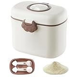 Formelspender – Fortschrittliche Doppeldichtungen, integrierter Löffelschlitz, Milchpulverbehälter, tragbare Lebensmittel-Snack-Box, Milchpulverspender, geeignet für Snacks, Obst und Süßigkeiten