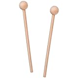 2 Stück Holzschlägel 20.5cm Xylophon Schlägel Holz Percussion Sticks, Glockenspielschlägel mit Holzgriff Rhythmus Sticks Trommelstöcke für Xylophon Glockenspiel Holzblock Glockenspiel