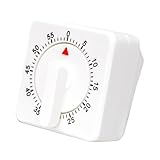 Mechanischer Küchentimer zum Kochen und Backen, lauter Alarm ohne Batterien, ABS-Design mit lautem Alarm