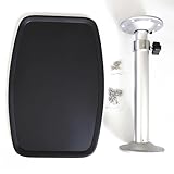 GBPLDMAQ Verstellbarer Wohnmobiltische, 60x40cm Campingtisch Holztisch mit Aluminiumlegierung Maximale Belastung 40kg für Wohnwagen, Vans und Wohnmobile(Black)