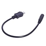 Bjebndd USB Ladekabel Für Tablets Telefone Kameras 3 5 35 Mm Buchse Auf USB Stecker 20 cm Länge Schwarze Farbe Buchse Auf USB-5-Pin Stecker