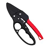 Gartenschere Ratschenschere Mit SK5 Klinge Pflanzenschere Für Äste Bis 20 Mm Ergonomischer Griff Gartenschneider Für Gartenarbeit Baum Rebschnitt Strauchpflege