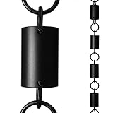 Monarch Rain Chains 18108 Aluminium-Zylinder, pulverbeschichtet, 2,4 m Länge, Schwarz