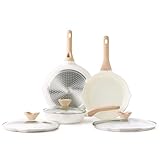 Kordisen Antihaft Keramikpfannen Set mit Deckel 20/24/28 cm, 3-teiliges Keramik Beschichtung Induktion Pfanne-Set, Gesunde Ungiftiges Kochgeschirr, Hitzebeständiger Griff, PFAS und PFOA Frei
