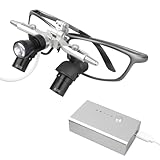 48 ° Ergo-Lupe, 4-fach, 5-fach, 6-facher Zoom, verstellbarer Arbeitsabstand, Lupenbrille mit LED-Scheinwerfer-Vergrößerungswerkzeugen (6-fach)