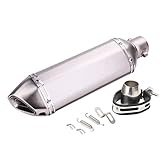 PACEWALKER 38-51mm 1.5-2'Einlass Slip On Auspuff Schalldämpfer für Motorrad mit abnehmbaren DB Killer für Street Bike Motorrad Roller Yamaha Suzuki (Titan)
