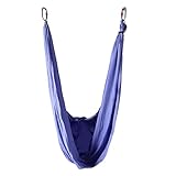 Cocoarm Anti-Schwerkraft-Aerial-Yoga-Fitness-Hängegriff-Inversions-Swing-Sling-Hängematte, Inklusive Hängematte, Riemen mit Griff, Anleitung, Stofftasche (Purple)