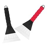 PRETYZOOM 2Stücke Auto Eiskratzer mit Gummimanschette Schneeschaufel für Windschutzscheibe Effektive Schneeräumung und Eisentfernung Einsetzbar für Pkw und SUV