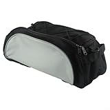 Rehoetom Elektrische Hecksatteltasche für E-Bikes, großes Fassungsvermögen, für Fahrradkofferraumtasche mit U-förmiger Öffnung, reflektierendes Design, 600D-Nylon, kompatibel mit Straße (schwarz)