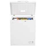 Tronitechnik® Gefriertruhe Kühltruhe BORGAR PRO mit 2in1 Gefrier- und Kühlfunktion | 160 Liter, 184kwh/Jahr, 85cm hoch, geringe Lautstärke | LED-Licht | Rollen | Kindersicherung durch Schloss | Weiß