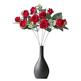 COMFOLIVING Künstlicher Blumenstrauß - Künstlicher Seidenblumenstrauß | Gefälschte Elegante Blumensträuße Tischdekorationen für Valentinstag, Zuhause, Weihnachten