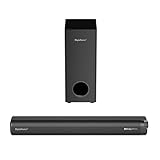 Digitalbasics Dolby Atmos TV-Soundbar-Lautsprecher, 2,1 Kanäle, 5.3 Bluetooth, 120 W Ausgangsleistung mit 70 W externem kabelgebundenem Subwoofer und Opt- und AUX-Kabel, tiefer Bass, mehrere