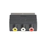 WICAREYO 3RCA Weibliche zu RGB SCART Plug Männlich Adapter Konverter Kompatibel für PS4 TV DVD VCR
