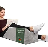 WELL B4® Ergonomisches Venenkissen zum Beine hochlagern - Beinhochlagerungskissen Beinauflage Keilkissen/Stützkissen für Beine & Knie ideal als Lymphkissen und Venenkeil,