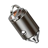 Auto-Ladeadapter - Kompakter USB-Auto-Lader,Zinklegierung Adapter Mit Zugring Kompakt Für Tablet Smartphone Auto LKW