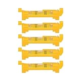 Pissente 5-teilige Schnur-Wasserwaage, Wasserwaage Zum Aufhängen, mit Geformten Haken für Maurerarbeiten, Klempnerarbeiten, Dachrinnen und Fliesen