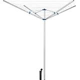tectake Aluminium Wäschespinne Wäscheschirm | 4 Tragarme | Stufenlos höhenverstellbar - Diverse Modelle (Typ 1 | Nr. 402719)