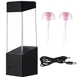 Kapmore Elektrische Quallen Nachtlampe, USB-betriebene Schreibtischlampe für Zuhause und Büro