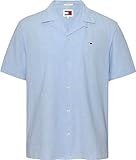 Tommy Hilfiger Herren Tjm Linen Blend Camp Shirt EXT Hemd mit Button-Down-Kragen, Moderate Blue, S