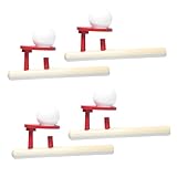 Gatuida 4 Stück Teiliges Schwebendes Blasrohr Holz Fördert Hand Auge koordination und Atemkontrolle Kompakt für Kindergeburtstage und Familienspiele für Drinnen und Draußen