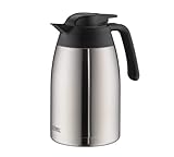 THERMOS THV 1,50l, steel, Thermoskanne 1,5l aus Edelstahl, 12 h heiß / 24 h kalt, absolut dicht, große Öffnung, Kaffeekanne, Teekanne, spülmaschinenfest, zerlegbarer Deckel, absolut dicht