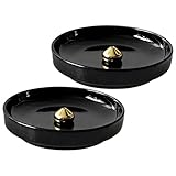 Vaguelly 2Stücke Keramik Weihrauchbrenner Halter Retro Tisch Aroma Halter für Räucherstäbchen Design für Schlafzimmer und Bürodekoration