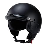 Motorradhelm Offener Helm, Vintage Motorrad Open Face Helme DOT/ECE-Zulassung, Klapphelme 3/4 Helm Herren Damen, Halbhelme, Brain Cap Helme, Jethelme ,XL=(61-62cm),AA