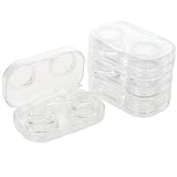 Milisten 4 Stück Kontaktlinsenbehälter aus Langlebigem Material Auslaufsicherer Kosmetiklinsenhalter Kompakt für Reise und Alltag Inkl Dichtung