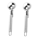 HEALEEP 2Stücke Eislöffel Rostfrei und Langlebig Eiscreme Obstbällen für Heimgebrauch und Gastronomie Spülmaschinenfest