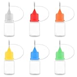 6 Stück Pipettenflasche, Plastikflaschen, Plastikflasche, weiche Flasche, leere Kleberflasche, Präzisionsflasche, mit Nadelspitze, leere Flasche (5ml)