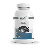 Health+ Jod Kapseln - 120 Jodid Kapseln mit 200 mcg Jod aus Kaliumiodid, essentielle Spurenelemente, Nahrungsergänzungsmittel zur täglichen Jod-Versorgung, Made in Germany