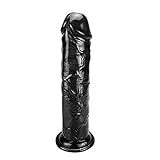 Realistische Phallus-Mann-Dildo-Sexspielzeug für Frauen, 22cm Schwarzer G-Punkt-Dido mit Saugnapf, Fake-Penis-Sexspielzeug für Frauen/Männer/Paare/Extrem Sowohl Vaginal/Anal