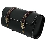 VICASKY Motorrad Lenkertasche Seitentasche Retro Grün Abnehmbare Regenfeste Fahrradtasche mit Metallverschluss Große Kapazität für Werkzeug Alltag Einfach Montierbar