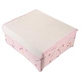 ARTSEWPLY Faltbare Unterwäsche Aufbewahrungsbox mit Deckel Großer Schrank Organizer für Socken Bh und Unterwäsche Atmungsaktives Oxford Robuste Unterwäschebox für Kommode Rosa Cherry