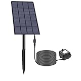 Solar Springbrunnen, 2.5W Solar Teichpumpe, Garten Wasserpumpe mit 3,25M Kabel & 5 Düsen, Solarbrunnen Für Garten, Solar Brunnenpumpen mit Filter, für Gartenteich Springbrunnen Vogelbad Fisch Behälter