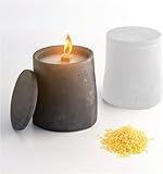 Manubeton® CLARUS Design Kerzenfresser, Schmelzlicht für Wachsreste, Dauerkerze mit Dauerdocht, Outdoor (Anthrazit, S)